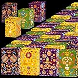 36 Stück Tag der Toten Dekorationen Leuchttüten Dia De Los Muertos Dekorationen Zuckerschädel Papier Kerzenhalter Boxen Halloween Tag der Toten Ofrenda Altar Diwali Dekor