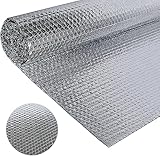 Doppelseitige Aluminiumfolie Isolierung 60 cm X 3 m,3mm Dicke Isolierfolie Dämmfolie Reflexionsfolie, Alu-Luftpolsterfolie Heizkörper Isolierung für Fahrzeuge, Dächer, Fenster, Rohre usw