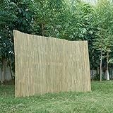 casa.pro Bambuszaun Baarle Sichtschutzmatte Sichtschutzzaun Balkonverkleidung Bambusmatte als Wind- und Blickschutz für Garten, Balkon, Terrasse (HxB) 180x300cm Natur