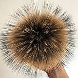 2 Stück natürlicher Fuchsfell-Bommel, Fellbommel für Mützen, Mützen, DIY Fellbommel für Mützen, Taschen, Schal-Zubehör