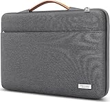 TECOOL 15.6 Zoll Laptoptasche Hülle Tasche für 15-15,6 Zoll Laptop Notebook Lenovo Thinkpad Ideapad HP Acer Dell Samsung Chromebook, Stoßfestes Spritzwasserfest Notebooktasche Sleeve 15, Dunkelgrau