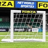 FORZA Mini Zieltor 0.9m x 0.6m – Robustes PVC Fußballtor für Präzisionstraining – Indoor & Outdoor mit wetterfestem Netz & Verriegelungssystem – Ideal für Kinder & Erwachsene