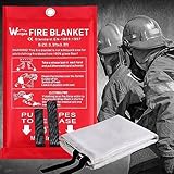 Wucgea Löschdecke küche fettbrand - Feuerlöschdecke...
