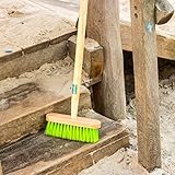 Antikas - Kinder-Straßenbesen, Besen als Gartengerät, Nylonbesen mit Holzgriff, Feger