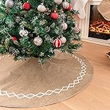 Deggodech 122cm Jute Weihnachtsbaumrock - Sackleinen...