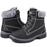 Winterstiefel Damen Gefüttert Winterschuhe Wasserdicht Schneestiefel Warme Winter Boots Kurzschaft Stiefeletten Outdoor Rutschfeste Wanderschuhe Wanderstiefel