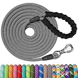 X XBEN Schleppleine für Hunde, 3M 5M 10M 15M 20M 25M 30M Lang Robuste Hundeleine mit Abschließbarer Karabiner, Laufleine Trainingsleine für Kleine Mittlere Große Hunde, Weiche Handschlaufe