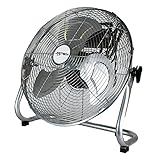 JooTech Bodenventilator | Windmaschine | Ventilator | 45cm | Metall Optik | 1350 U/min | 100 Watt