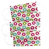CRAZE Mundmaske für Kinder Einwegmaske, 3-lagig Maske Gesichtsmaske- 31339, Donut Kinder, Bedruckte, 4 stück