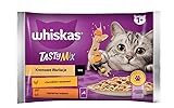 WHISKAS Adult 1+ Tasty Mix Cremige Variationen Katzennassfutter im Beutel mit Huhn, Lamm und Pute in Sauce 52 Beutel (13 x 4 x 85g)