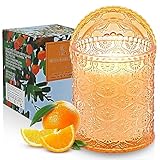 TTRWIN Duftkerze im Schöne Glas, Duft Orange, 200g Kerze aus Natürlichem Sojawachs, 50 Stunden Brenndauer, Geschenk für Frauen, Dekoration für Weihnachten, Geburtstag, Muttertag