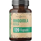 Rhodiola Rosea Kapseln Hochdosiert - 120 Kapseln - 500 mg aus 10:1 Extrakt pro Kapsel - Rosenwurz Kapseln Hochdosiert – Rosenwurz Rhadiola Rosea