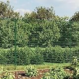 Snsowed Maschendrahtzaun mit Bodenhülsen Grün 2x25 m, Volierendraht, Wühlmausgitter, Kaninchenzaun, Drahtzaun, Drahtgeflecht, Kaninchendraht, Geflügelzaun - 154110