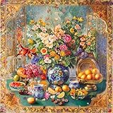 HUADADA Puzzle 1024 Teile-Puzzle 1024 Teile Erwachsene Klassische Puzzle Erwachsene Geschenk-Retro-Blumensprache
