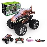 Vusddy Dinosaurier Ferngesteuert Auto für Kinder, RC Monster Truck für Jungen ab 3 4 5 6 Jahre, Offroad Car Spielzeug mit 2.4G Fernbedienung, Ideal Geburtstags Geschenk für Dinosaurier-Liebhaber