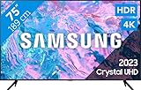 Samsung Crystal UHD CU7170 Series 75 Zoll Fernseher, PurColor, Crystal Prozessor 4K, Motion Xcelerator, Smart TV, (Modell 2023, 75CU7170)