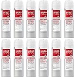 12x Hidrofugal FORTE Doppel Schutz Deodorant Spray starker Antitranspirant Schutz gegen stress und hitzebedingtes Schwitzen,Deo Spray mit angenehmem Duft ohne Ethylalkohol,150ml (12er Pack)