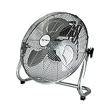 JooTech Bodenventilator | Windmaschine | Ventilator | 40cm | Metall Optik | 1350 U/min | 70 Watt