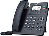 Yealink SIP-T31P IP-Telefon, 2 VoIP-Konten, 5,8 cm (2,3 Zoll) grafisches Display, Dual-Port 10/100 Ethernet, 802.3af PoE, Netzteil Nicht enthalten (SIP-T31P)