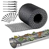 18CMX8M Kunststoff-Dachrinnenschutz, robuster Dachrinnenschutz, Laubschutz für Dachrinnen, Laubfilter (18CMX800CM)