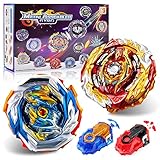 Acebwhtoy 2 in1 Bey Burst Turbo Blade, 4D Metal Fusion Kreisel mit Starter, Kampfkreisel Geschenk für Weihnachten, Geburtstag, Kreisel Spielzeug Geschenk Für Kinder, Jugendliche