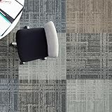 FLOORDIREKT - Teppichfliesen |1 Stück 50x50cm | - Fliesen Teppiche- robuster Teppichboden - Bodenfliesen mit antirutsch Vinyl Rücken (Luzern Anthrazit)