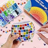 Glasmosaik-Kerzenhalter-Kit, Kreatives DIY-Mosaik-Kunst- und...