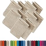 Erwin Müller Waschhandschuh, Waschlappen Heidelberg 10er- Pack, 100% Baumwolle beige Größe 15x21 cm - weiche Qualität, saugstark und strapazierfähig - praktisch durch Schlaufe