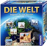 KOSMOS 691882 Die Welt, Geografie Spiel, Familienspiel für 2-6 Spieler, ab 10 Jahre, Weltreise Spiel, Europa Spiel, Reise um die Welt, Brettspiel, Gesellschaftsspiel