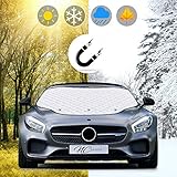 NC design Premium Auto Scheibenabdeckung Winterabdeckung Eisschutzfolie Frontscheibenabdeckung mit Magnet Perfekter Schutz vor Sonne Staub Frost und Schnee