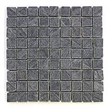 DIVERO 11 Fliesenmatten Naturstein Mosaikfliesen aus Andesit für Wand und Boden grau á 29 x 29 cm