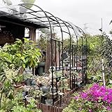 Gartenbogen Metall Wandmontage Pergola Rankhilfe Rankhilfe für Kletterpflanzen Outdoor Dekoration Torbogen für Rosen und Reben Stabile Laube für Garten