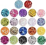 JOFONY 9460 PCS Pailletten zum basteln,Bulk gemischte Farben lose Pailletten für Handwerk Pailletten und Spangles für DIY Herstellung 6MM,110 Gram