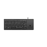 CHERRY G84-5400 XS, Kompakte Tastatur mit Trackball, Deutsches Layout (QWERTZ), Kabelgebunden (USB-A Anschluss), Mechanische CHERRY ML Switches, Schwarz