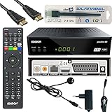 Edision Piccollino S2 Full HD Satelliten-Receiver FTA HDTV DVB-S2 (HDMI, USB 2.0,Scart,Display,CA,LAN) Deutsch vorprammiert inkl.Wlanabel und HDMI Kabel