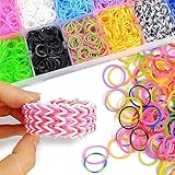 Heatigo Loom Bänder Set,1600 Loops Gummis Bänder Starter Set DIY Gummibänder Kit für Armbänder, Elastisches Loombänder Kinder Basteln Geschenk Weihnachten für Kinder