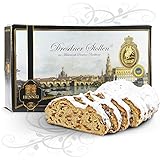 1000 g handgemachter 'Original Dresdner Christstollen®' im Geschenkkarton Motiv 'Canaletto Dresden'