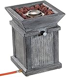 Carlo Milano Gasfeuerstelle: Kompaktes Gas-Heiz- & Dekofeuer für Terrasse und Garten (Gaskamin Terrasse, Gasfeuerstätte Garten, Heizstrahler Terrassenheizer)