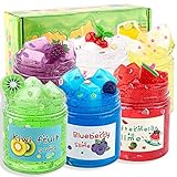 6 Stück Clear Slime Kit, 20,3 oz Fluffy Schleim Set für Kinder, Kinderpartygeschenk, Geburtstag, Ostern, Weihnachten, Neujahr, Geschenk für Mädchen und Jungen im Alter von 6, 7, 8, 9, 10 Jahren