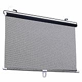 KGUDYS Sonnenschutz rollos, Rollos mit Saugnäpf, Isolations-Verdunkelungsrollos, UV-Schutz, Fensterrollo Rollo,ideal für Auto, Zuhause, tragbare Sonnenschutzrollos,blackpolkadots-68x125cm/26.8x49.2in