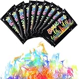 10 Stück Feuerfarben Pulver 10g X10 Packung Feuerfarben Feuerpulver Bunt Buntes Feuer Pulver Geeignet Für Lagerfeuer Und Außenkamine Partys Halloween Und Weihnachten Veranstaltungen Im Freien