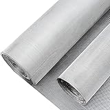 Edelstahl-Bildschirmgitter, Drahtgitterplatten, Lüftungsgitter für Fenster und Türen Gefaltete DIY-Fenstergitterrolle Ersatzgitter für Schiebetüren, leicht zu schneiden(80mesh,1x4m/39*157in)
