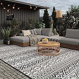 EVOCAMP Outdoor Teppich 200x300 cm, wetterfest und Leichtgewicht 2,3 kg, Picknickdecke für den Outdoor-Bereich, Vorzeltteppich, robust Polypropylen Fasern, einsetzbar für Terrasse und Balkon