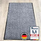 KARAT Schmutzfangmatte Dura - 90 x 150 cm, Anthrazit - Fußmatte mit Rutschfester Rückseite - Türmatte für Eingangsbereich - Fußabtreter, Sauberlaufmatte, Türvorleger