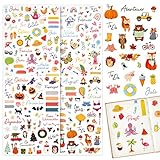 COLOFALLA 4 Blatt Aufkleber Jahreszeiten A4 DIY Sticker Blumen Frühling Sommer Herbst Winter Deko Zubehör für Scrapbooking Fotoalbum Notizbuch Kinder Basteln Geschenke (Jahreszeiten)