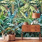 Livingwalls Travel Styles Vliestapete - Papagei-Tapete in Grün und Blau - tropische Wandtapete für verschiedene Räume in 1,59 m x 2,80 m
