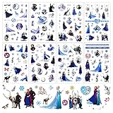 Frozen Temporäre Tattoos für Kinder,8 Blätter Gefroren Temporary Tattoo Stickers für Jungen und Mädchen Geburtstagsparty