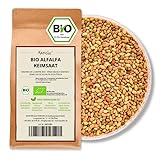 Kamelur 1kg BIO Alfalfa Sprossen Samen – Luzerne Samen BIO, Keimsaat ohne Zusätze – Alfalfa Samen in biologisch abbaubarer Verpackung