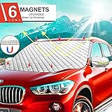 Ezlife Frontscheibenabdeckung Winter 720g Ultra-Dick Frost Magnet Auto Scheibenabdeckung Windschutzscheibe Flexible Größe XXL für SUV LKW Auto Groß Oder Klein (189x120cm)