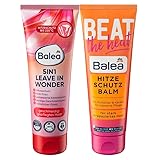 Balea 2er-Set Haarpflege: 5in1 LEAVE-IN WONDER verbessert Kämmbarkeit, Glanz, Geschmeidigkeit, Hitzeschutz, Anti-Frizz (125 ml) + Hitzeschutzbalm BEAT THE HEAT für strapaziertes Haar (125 ml), 250 ml